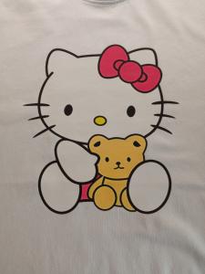 Dětské triko bílé "Hello Kitty" s méďou Dětské triko bílé "Hello Kitty" s méďou