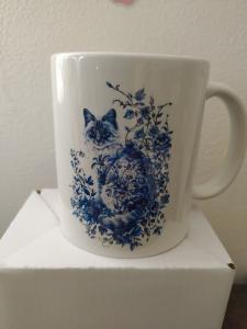 Hrnek Kočka modrotisk