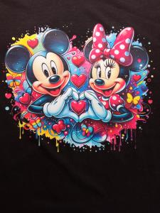 Dětské tričko černé "Mickey a Minnie" Dětské tričko černé "Mickey a Minnie"
