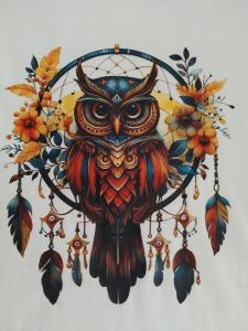 Triko dámské bílé "Lapač sova" Triko dámské bílé "Lapač sova"