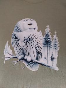 Triko dámské šalvěj " Sova sněžná" Triko dámské šalvěj " Sova sněžná"